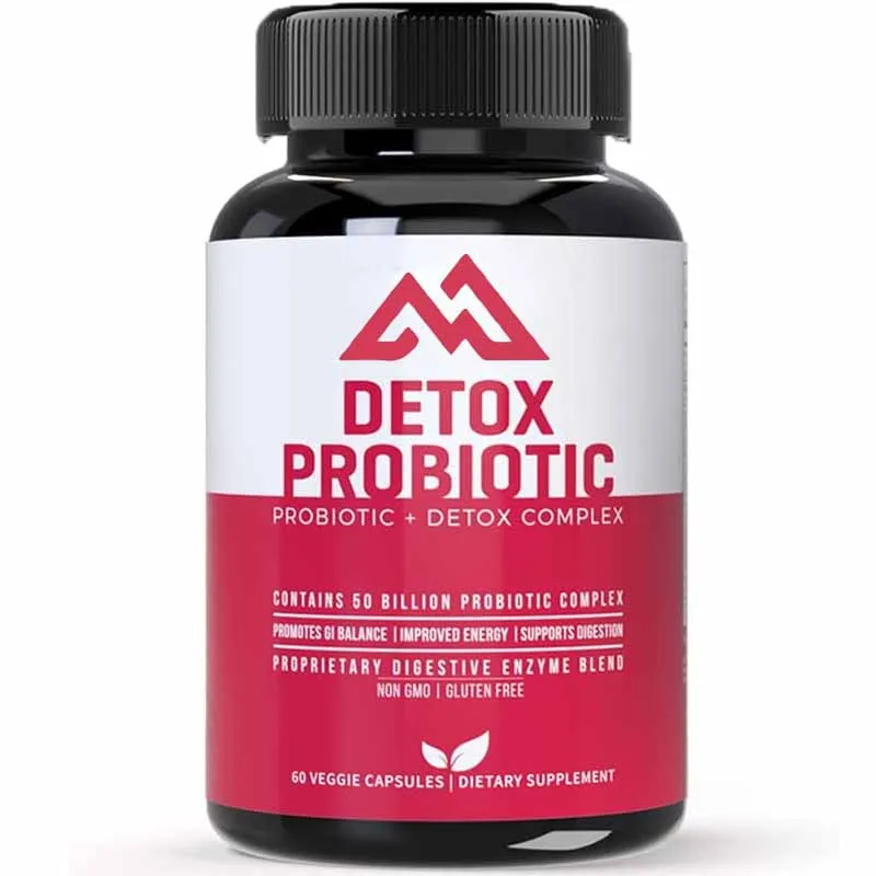 Probiotics containing digestive enzymes for detoxification and digestion health Milk thistle,turmeric,dandelion root 60 capsules