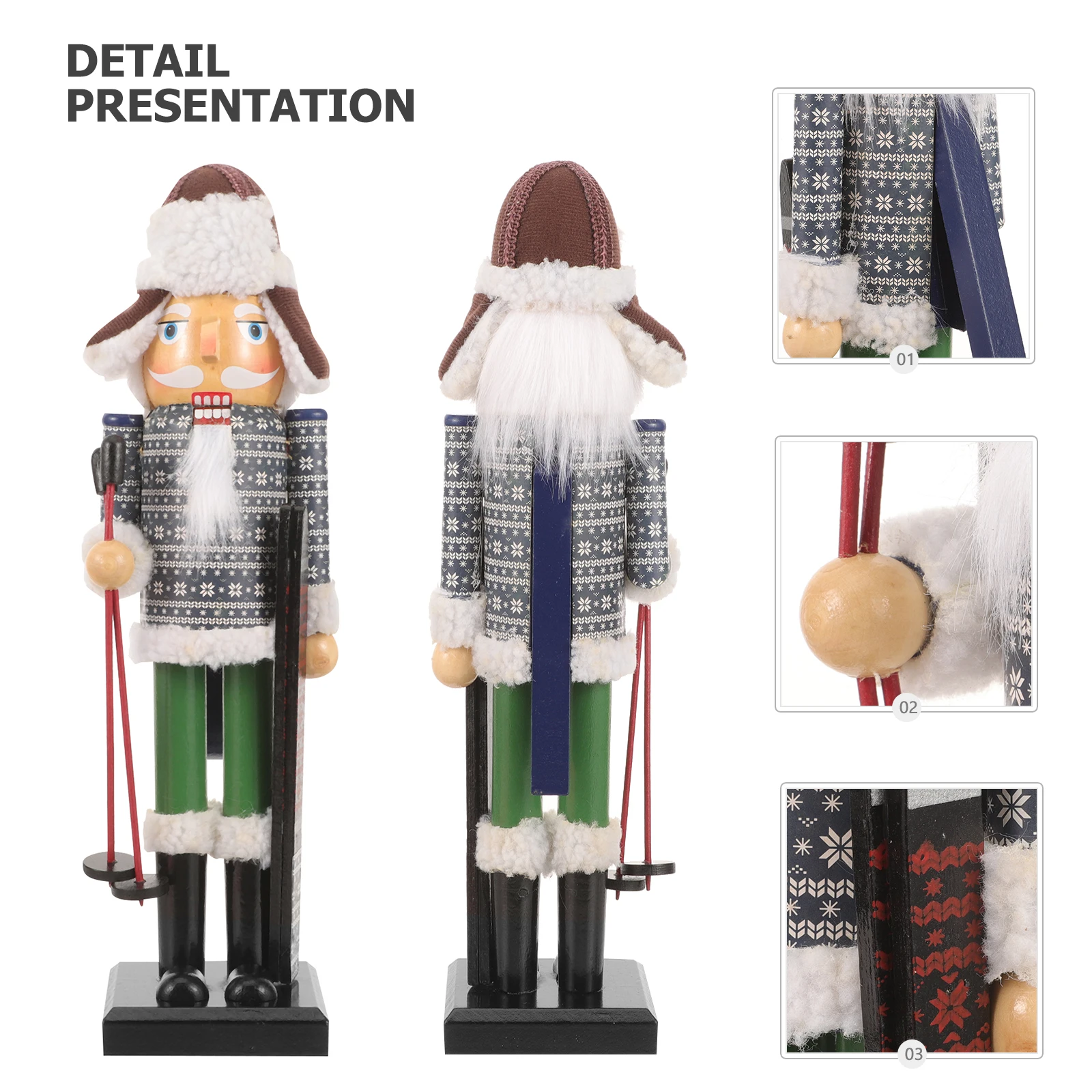 

Wooden Nutcracker Puppet Xmas Soldier Decoration Desktop Christmas Ornament Festival Table Decor Holiday Gift Home Car Shelf