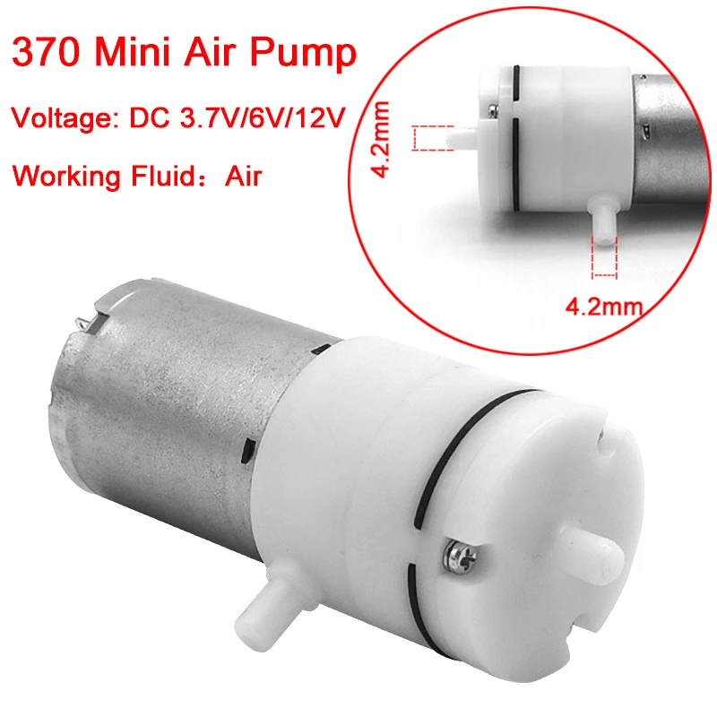 3.7V 6V 12V 370 Mini Air Pump Electric Micro Vacuum Booster Motor for Beauty Instrument Medical Treatment Breast Pump Noise 65db