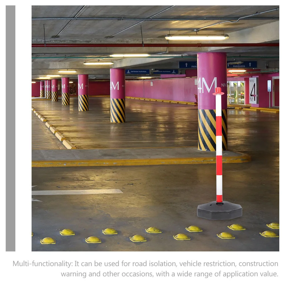 

Warning Column Plastic Safety Cone High Elasticity Uv Resistant Wheels Traffic Delineator Post Garage Parking Assistant Barrier