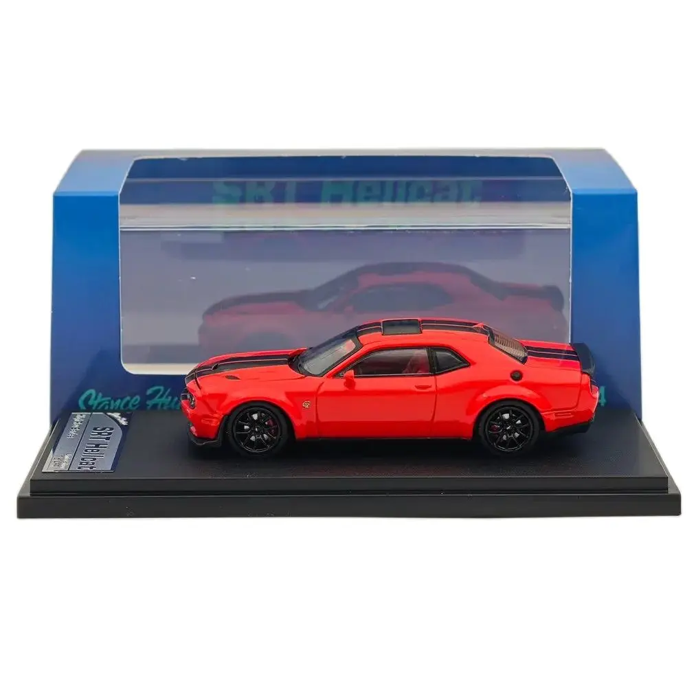 Stance Hunters SH 1/64 SRT Hellcat Muscle Sports Red Diecast Models Car Limited Collection Auto Toys Gift