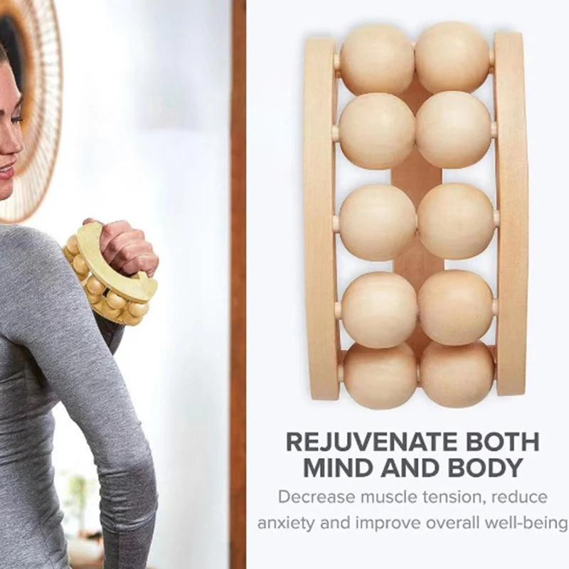 

Деревянный роликовый массажный инструмент, ручной триггерный точечный палочка для целлюлита, лимфодренаж, антицеллюлитный ролик для освобождения мышц