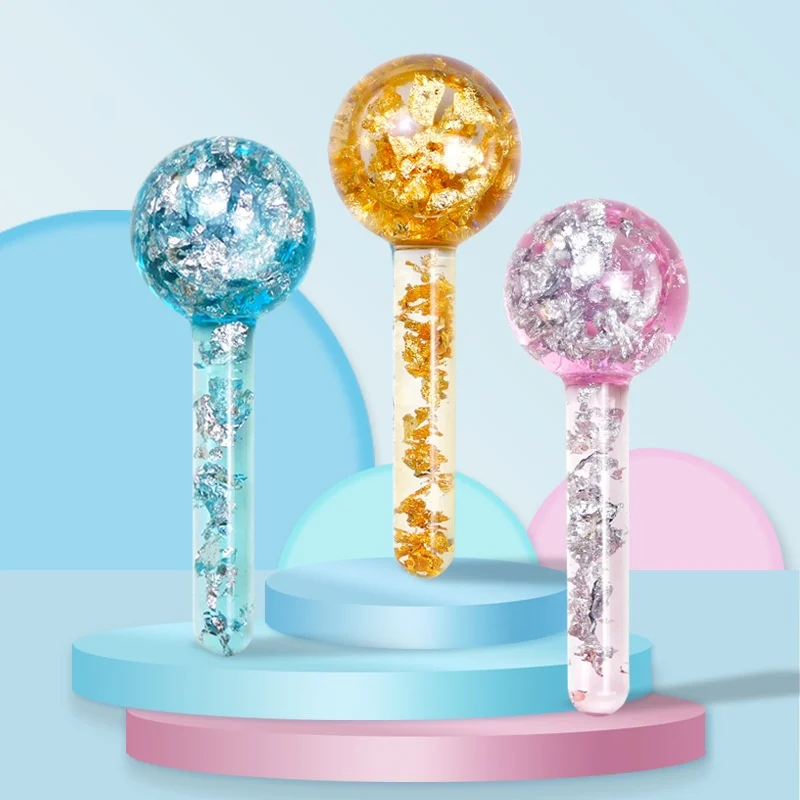 

Facial Massage Ball Gold Foil Waterlight Essence Ice Wave Beauty Balls Household Face Lift Firm Reduce Wrinkles Skin Care Tools
