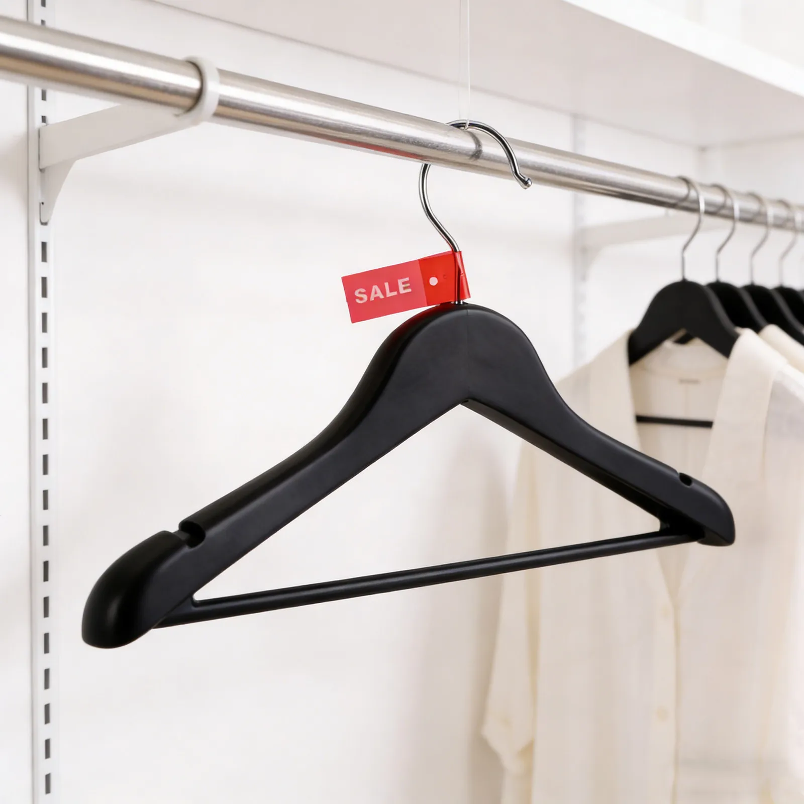 

10Pcs Clothing Tag Markers PVC Soft Plastic Hanger Sale Tags Reusable Snap Design Retail Store Organization