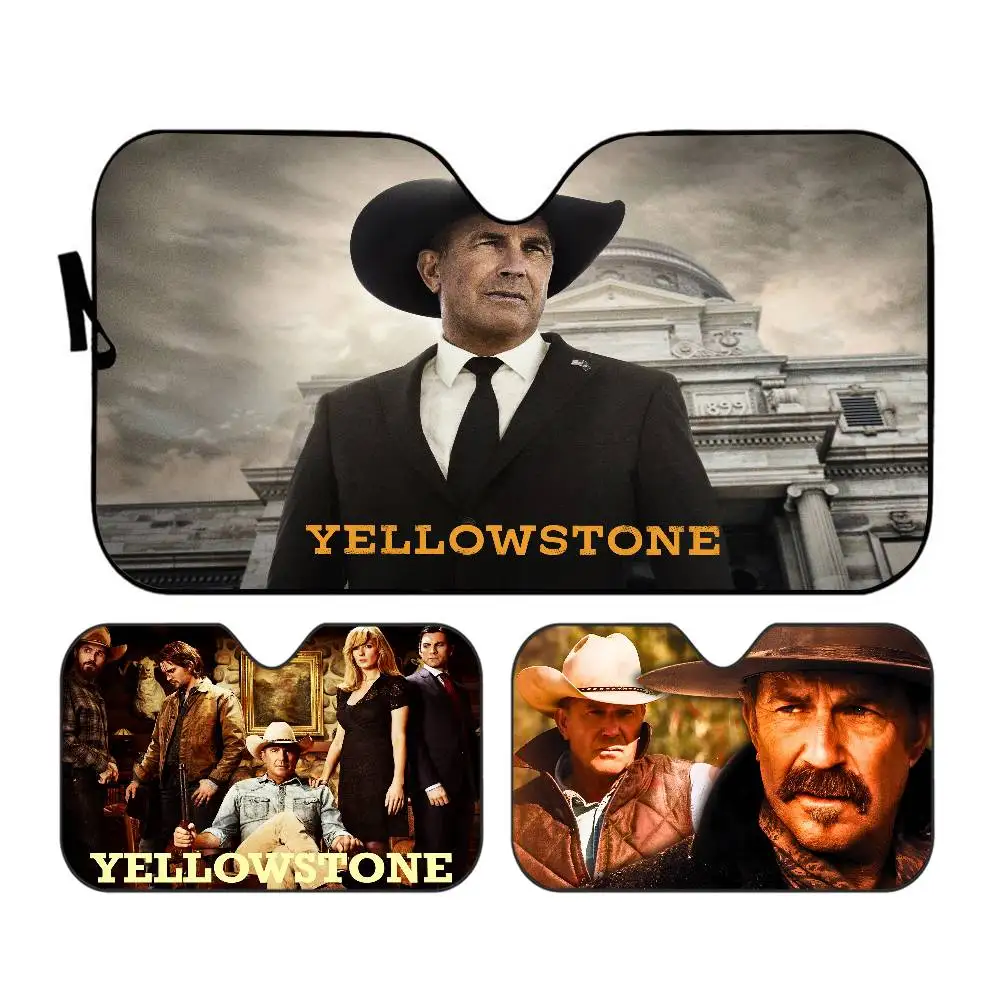 Yellowstone Dutton Ranch Car sunshade window sunshade sunblock Front windshield hood Interior front baffle double ring sunshade