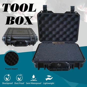 Shell duro estojo com esponja, caixa de segurança impermeável, portátil armazenamento caixa, resistente ao impacto, à prova de choque instrumento ferramenta