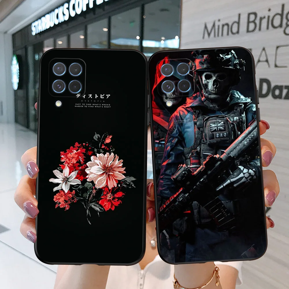 Silicone tampa traseira para samsung galaxy m62 f62 4g m625, design bonito do exército anime