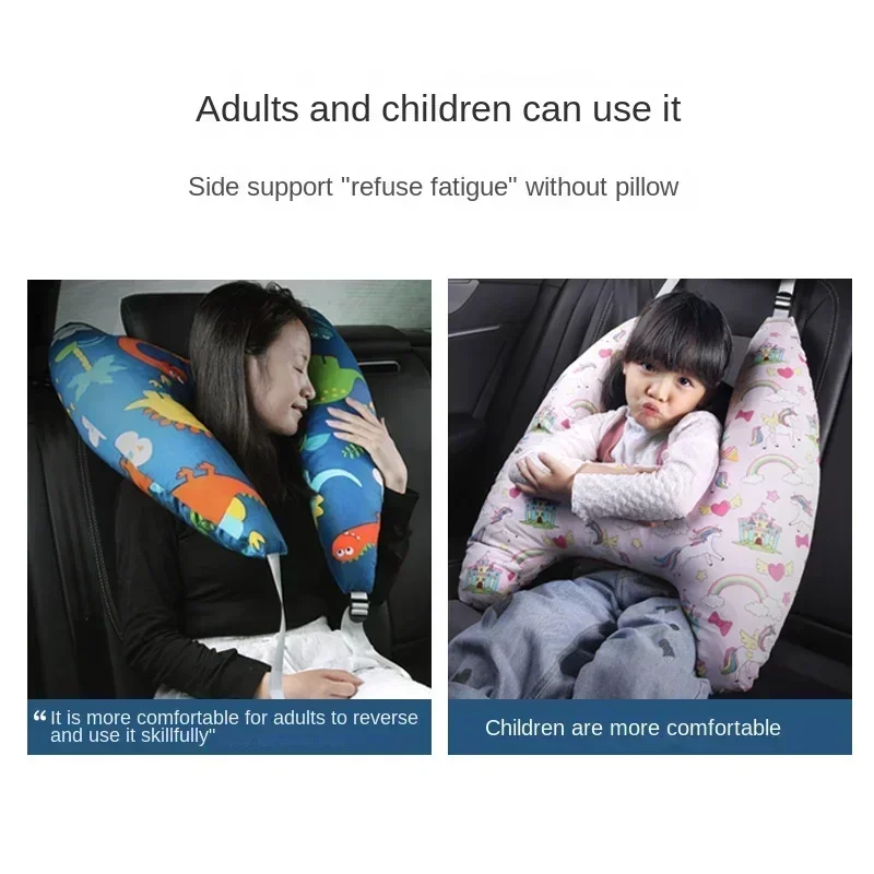 Cute Animal Pattern Kid Neck Head Support, U-Shape Children Travel Pillow Cushion for Car Seat, Safety Neck Pillow for Kids