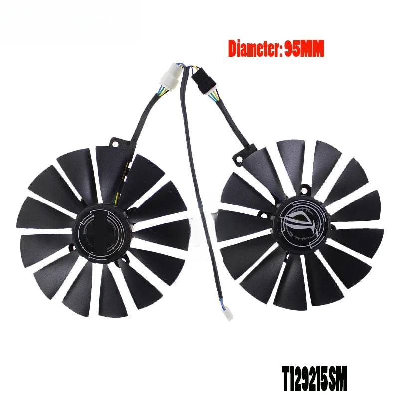 T129215SM DC12V 0.25AMP Graphics / Video Card Cooler Fan FOR ASUS STRIX RX570 4G GAMINGGraphics Card Cooling Fan