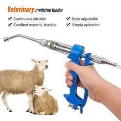 5/10/20/30ml Veterinary Continuous Dosing Device Animal Automatic Vaccine Drug Gun Drench for Cattle Goat Pig Injection