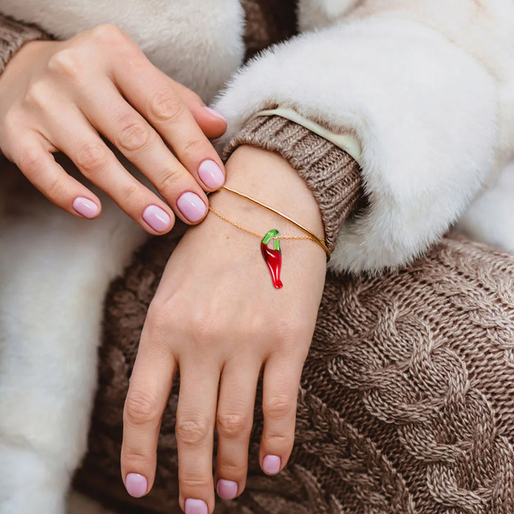 

100 шт. мини красный перец чили стеклянные бусины 20 мм DIY изготовление ювелирных изделий ожерелье серьги браслет брелок подвески принадлежности для рукоделия