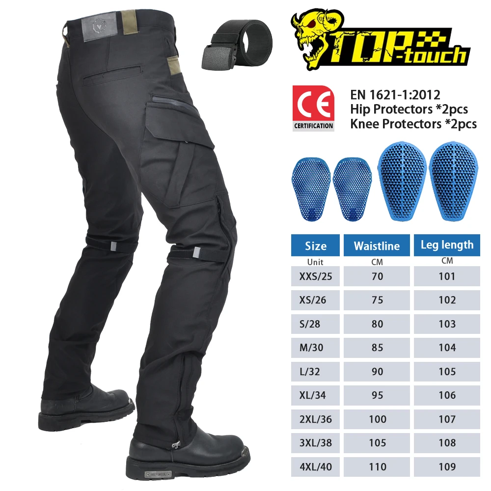 

Four Seasons Motorcycle Pants Windproof Motocross Riding Pants Wear-Resistant Anti-fall Motorbike Jeans With CE Protective Gear