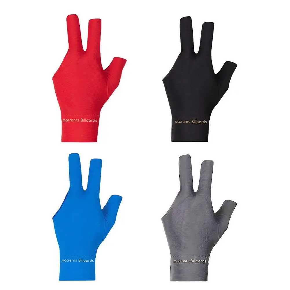 Billiard Gloves Open 3 Finger Gloves Anti-Slip Snooker Pool Gloves Breathable Billiard Sports Billiard Accessories