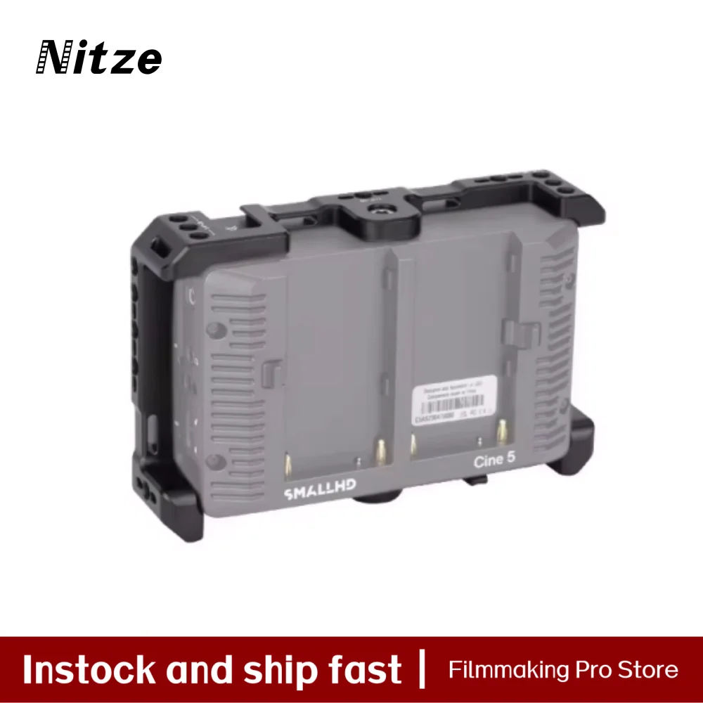 

Клетка монитора Nitze для монитора SmallHD Indie 5/V Cine 5 Встроенный холодный башмак с комплектом солнцезащитного чехла LS5-B2