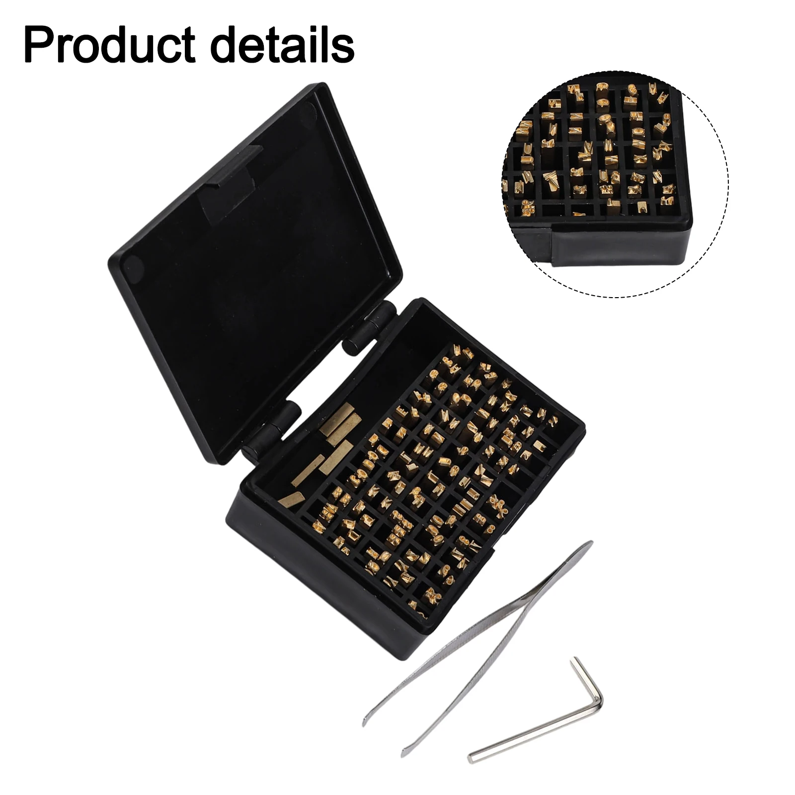 120pcs 2x3x15mm Copper Hot Stamping Letters Thermal Ribbon Font For HP-241 DY-8 Coding Machine Date Batch Number Printing Tool