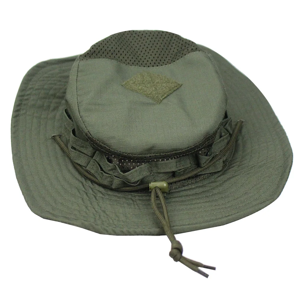 Tactical Camo Benny Hat Camping Mountaineering Round Edge Outdoor Sun Protection Cap Fishing Fisherman's Hat