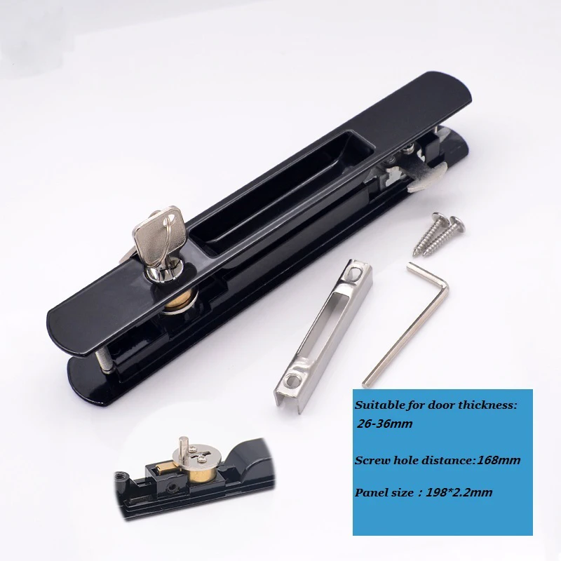 Mute Mortice Sliding Door Locks Hidde Handle Interior Door Pull Lock Modern Anti-theft Room Wood Door Lock Furniture Hardware