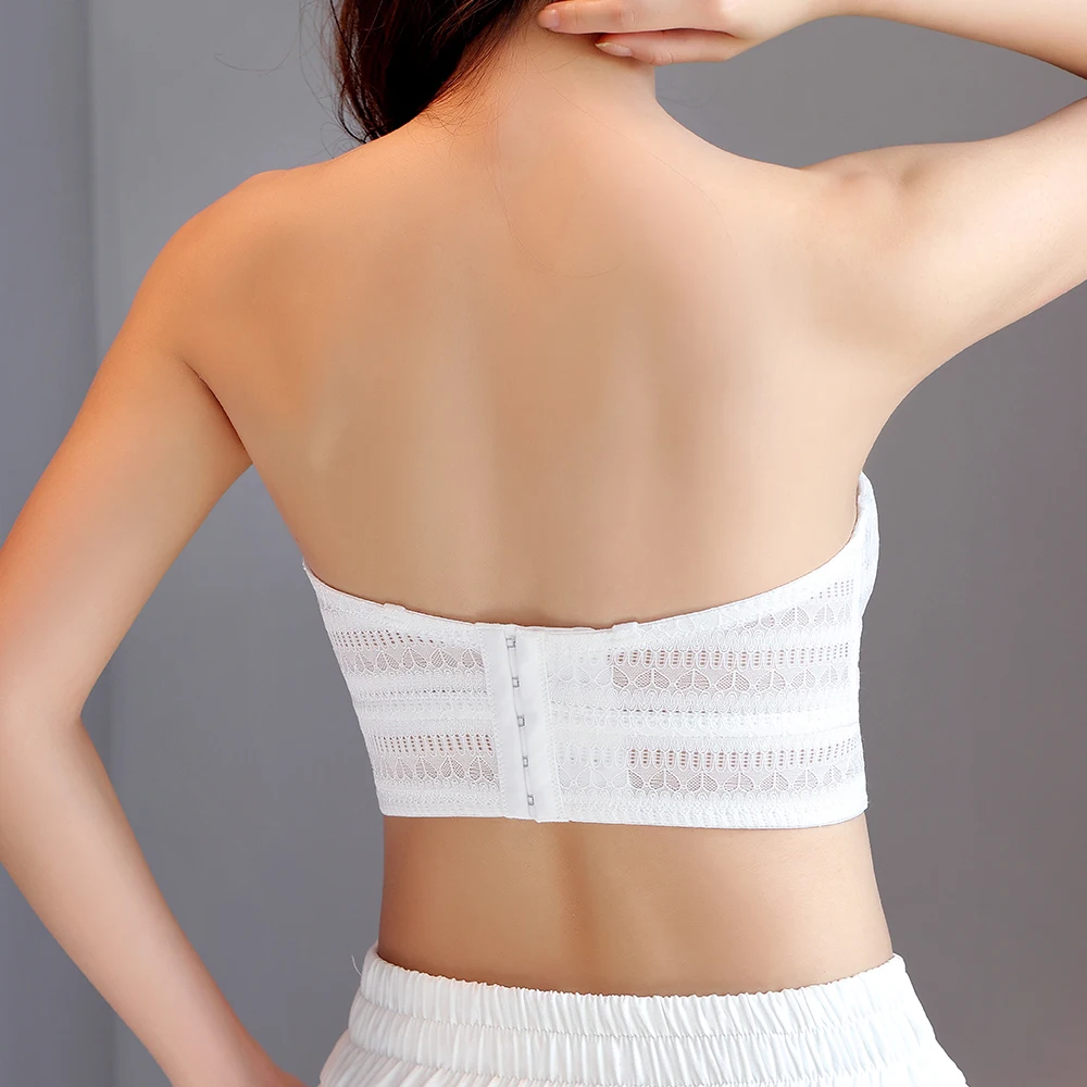 Strapless Bras for Women Tube Top BH Wedding Dress Summer Seamless Black Bralette Plus Size Invisible Brassiere Girl B