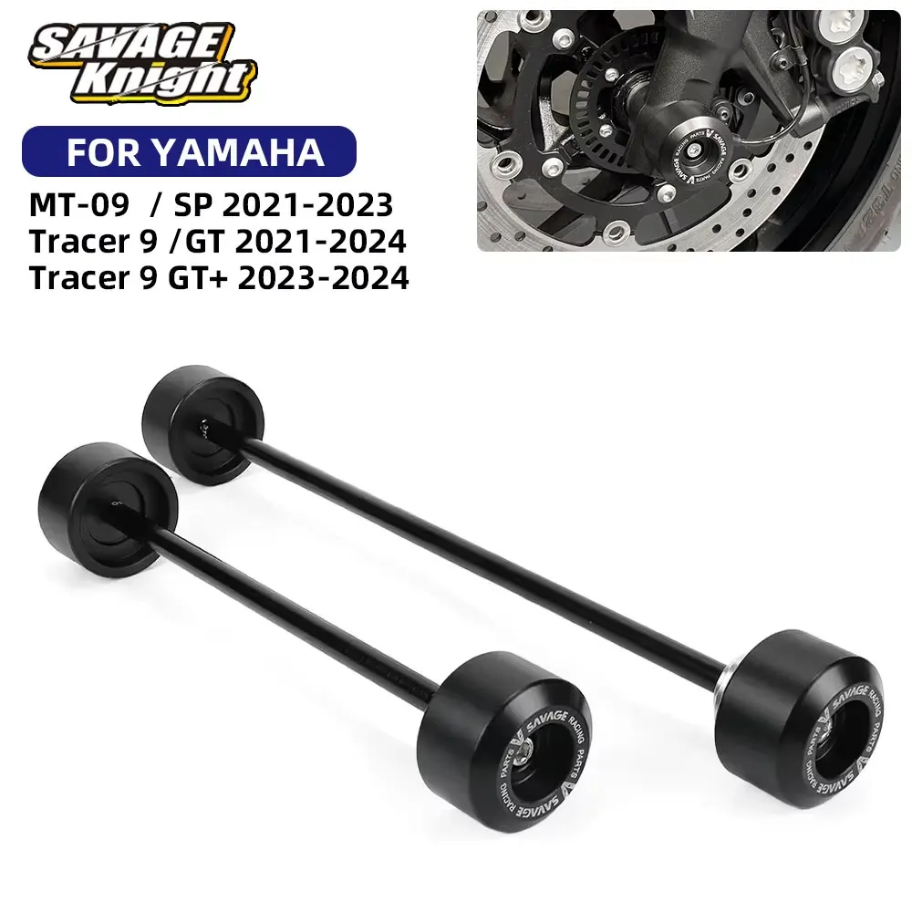 MT09 Wheel Axle Fork Crash Sliders For MT-09 Tracer 9 /GT 9 GT+ Plus Front Rear Wheel Hub Anti-Collision MT-09/SP Accessories