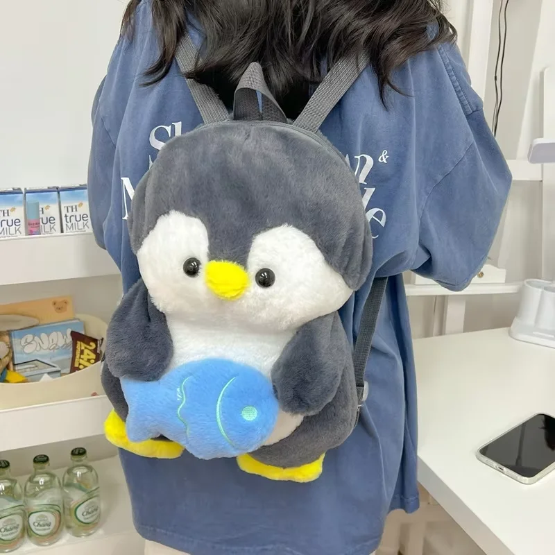 Cute Red Panda Plush Backpacks Lolita Furry Lesser Panda Knapsack Fashion Fur Soft Crossbody Shoulder Bags Kawaii Girl Rucksacks