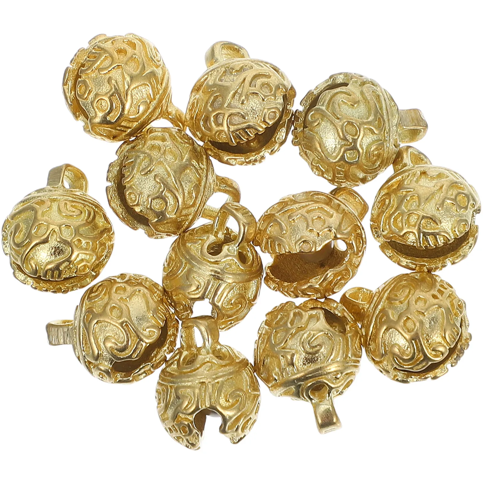 

12 шт. миниатюрных латунных колокольчиков для изготовления украшений, подвесок для сумок, брелоков, рукоделия