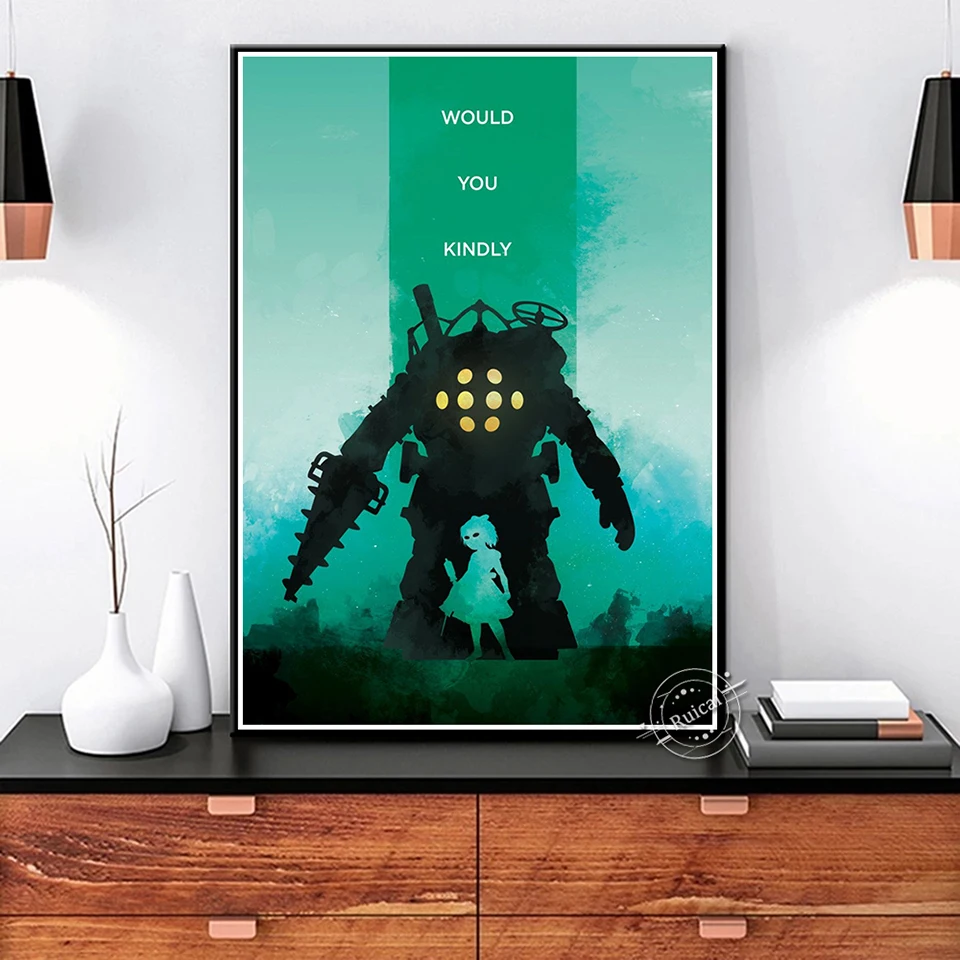 Bioshock Infinite Shooting Poster Game Anime Wall Art Prints Good Quality Picture Canvas Painting For Living Room Decorative