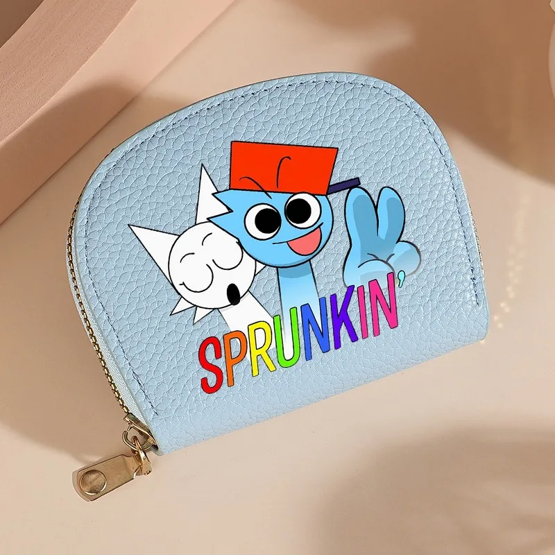 

Кошельки Sprunkis Game Pinki Oren: Мультяшные милые складные картхолдеры с несколькими отделениями для карт, короткие кошельки для монет для мальчиков и девочек, подарок