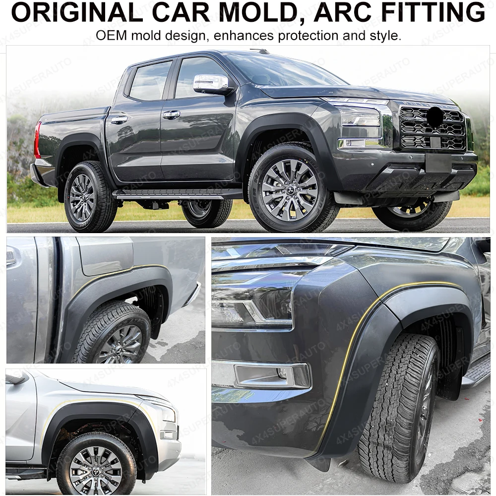 OEM Style Fender Flares Wheel Arch For Mitsubishi L200 Triton MV 2024-2026 Double Cabin Mudguards Next Gen 4x4 Auto Part Car Acc