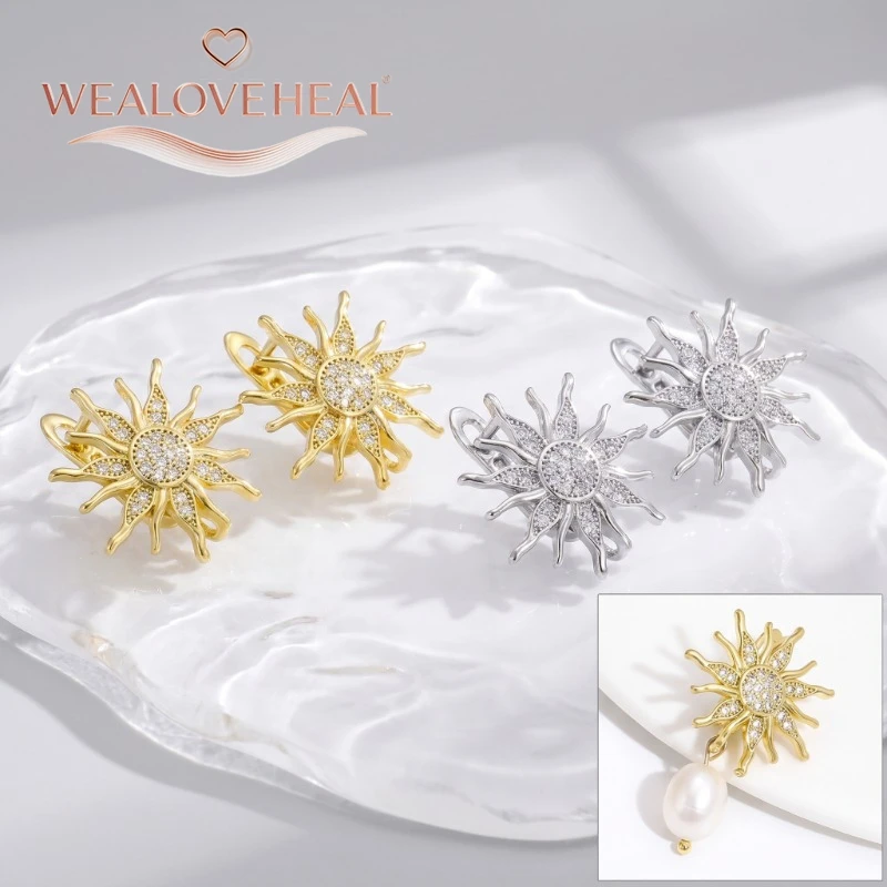 schmuckherstellung zubehör，18K vergoldeter Messing-Ohrringhaken mit Mikro-Zirkonia-Besatz und offenem Öhrchen für handgefertigten DIY-Schmuck, Zubehör und Schmuckkomponenten – Detail 17