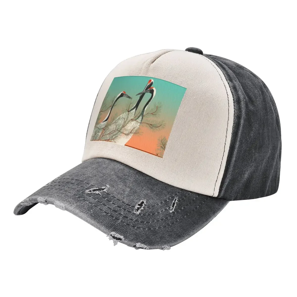 

Cranes from Momoyogusa–Flowers of a Hundred Generations OmbreCap Baseball Cap New Hat Sun Cap Sunscreen For Men Women's