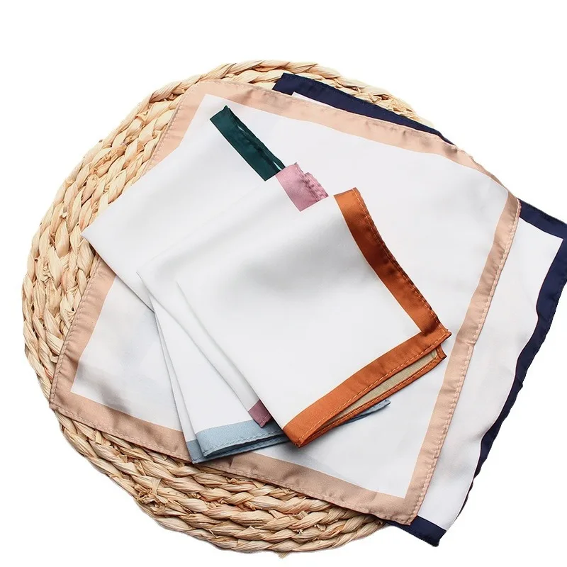 Traje de boda de negocios para hombre, pañuelo cuadrado de un solo color para el pecho, pañuelo pequeño para banquete, accesorios para bufandas de 23x23CM