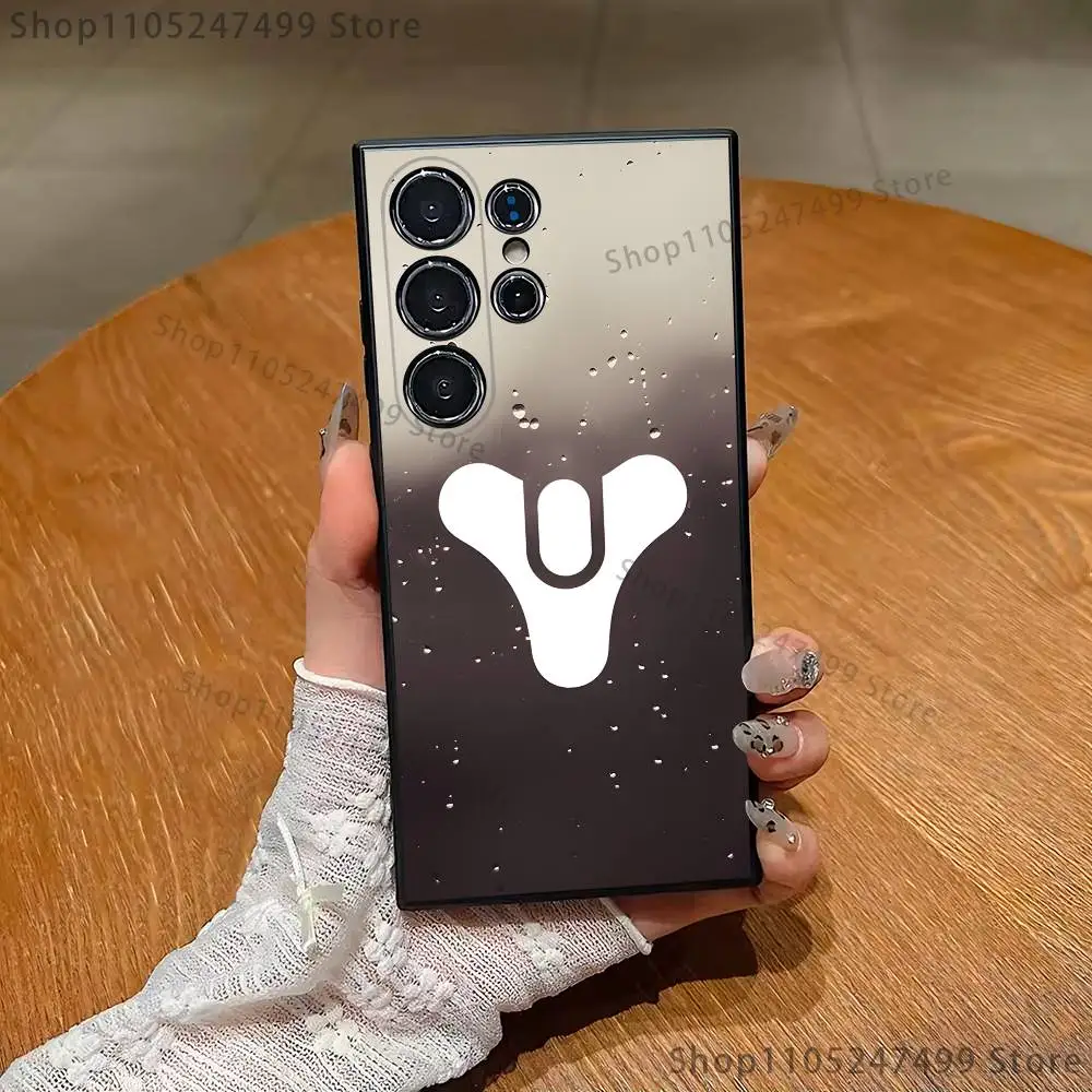 حافظة هاتف Game D-Destiny 2 لهاتف سامسونج S25، S24، S21، S22، S23، S30، Ultra، S20، Plus، Fe، Lite، Note، 10,9,5G غطاء أسود