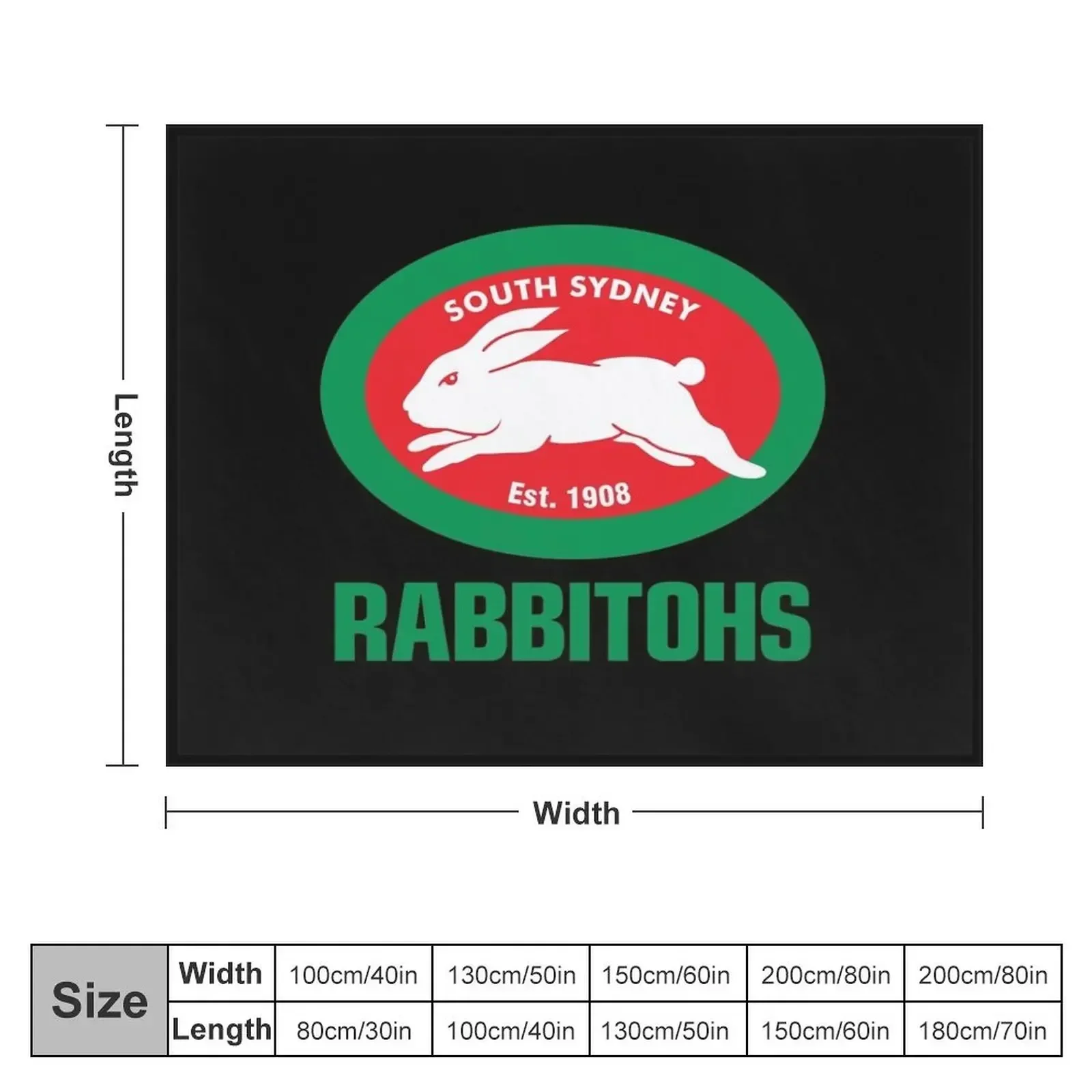 SOUTH SYDNEY RABBITOHS Throw Blanket bed plaid for babies sofa bed Blankets