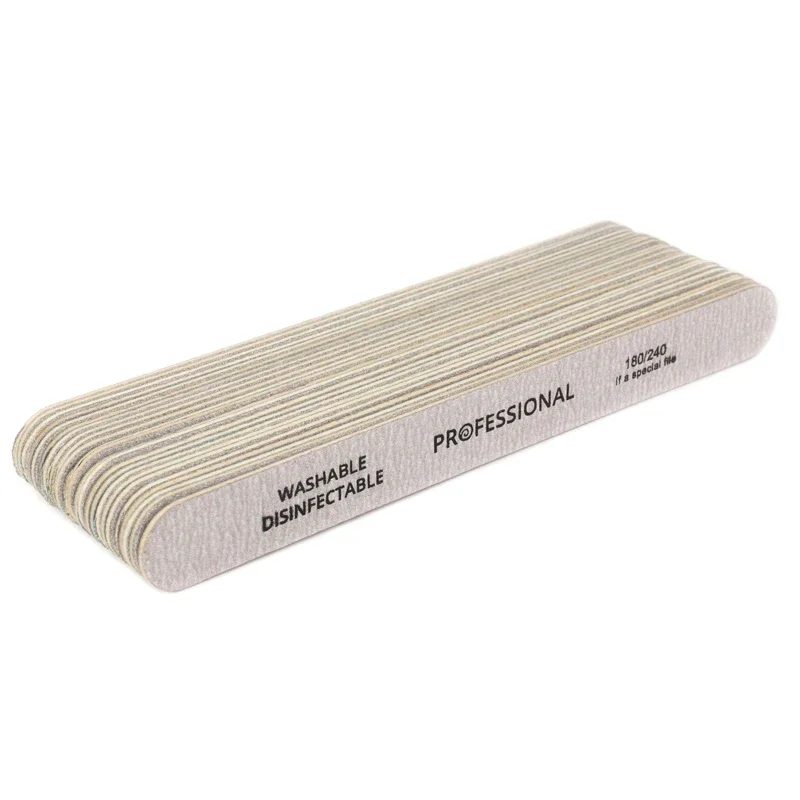 100pcs Wooden Nail File Professional Nail Art Sanding Buffer Files 180/240  Double Side For Salon Manicure Pedicure UV Gel Tips