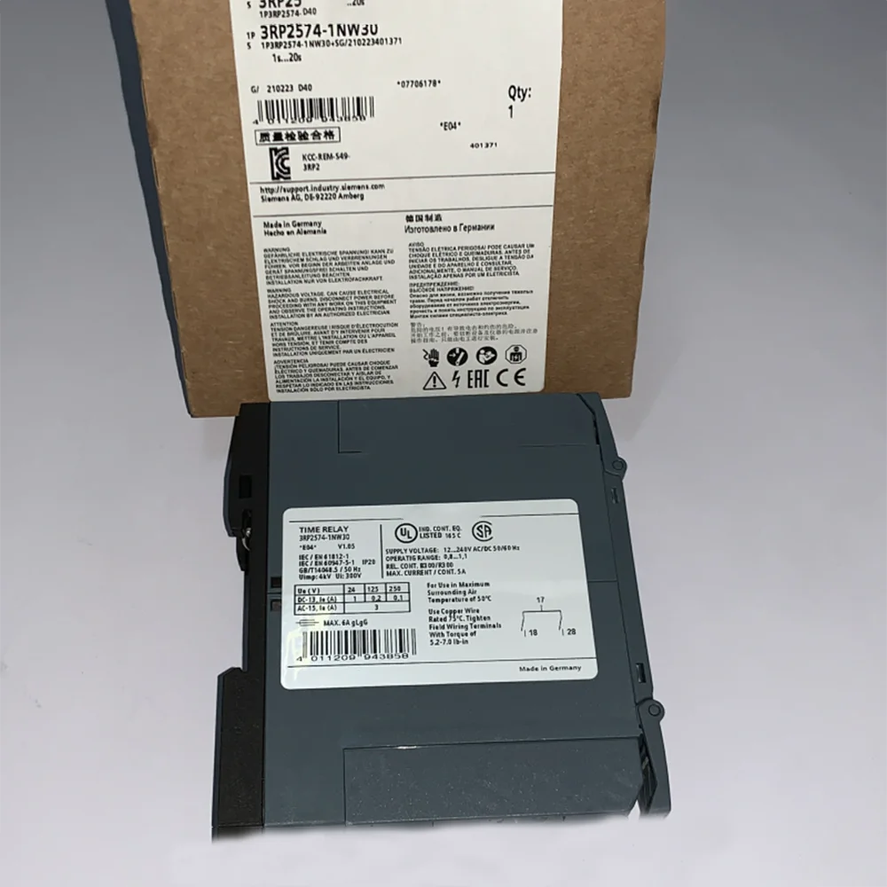 New for Siemens 3RP2574-1NW30 12-240V Time Relay Module in Box