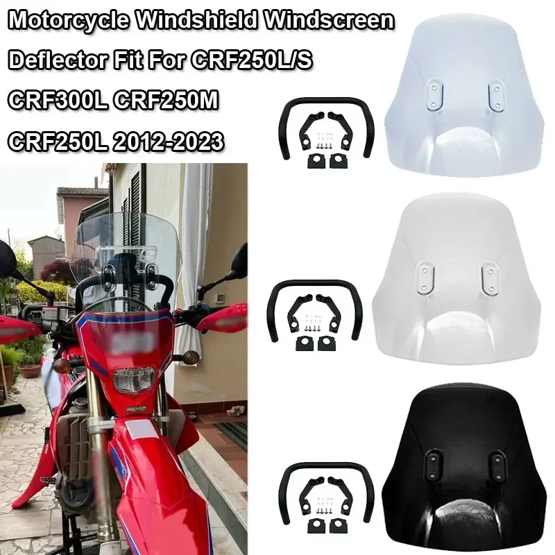 

Fit For Honda CRF 250L 250S 250M 300L CRF250L CRF250S CRF250M CRF300L 2012-23 Windshield Windscreen Wind Deflector Shield Screen