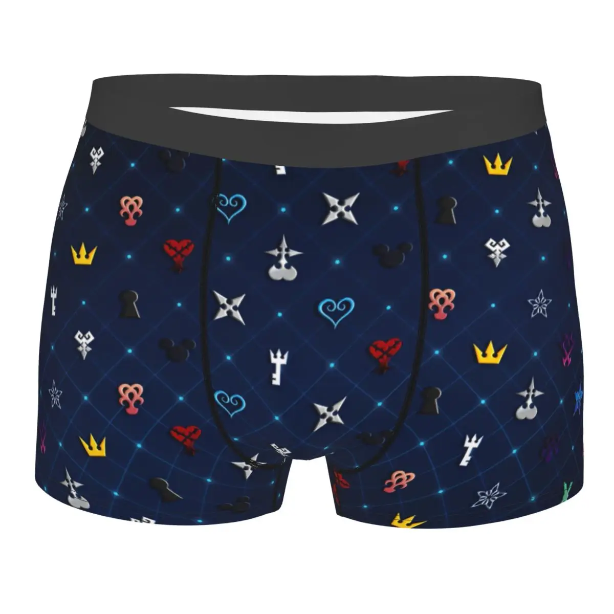 

Custom Anime Game Kingdom Hearts Boxer Shorts For Men 3D Print Underwear Panties Briefs Soft Underpants