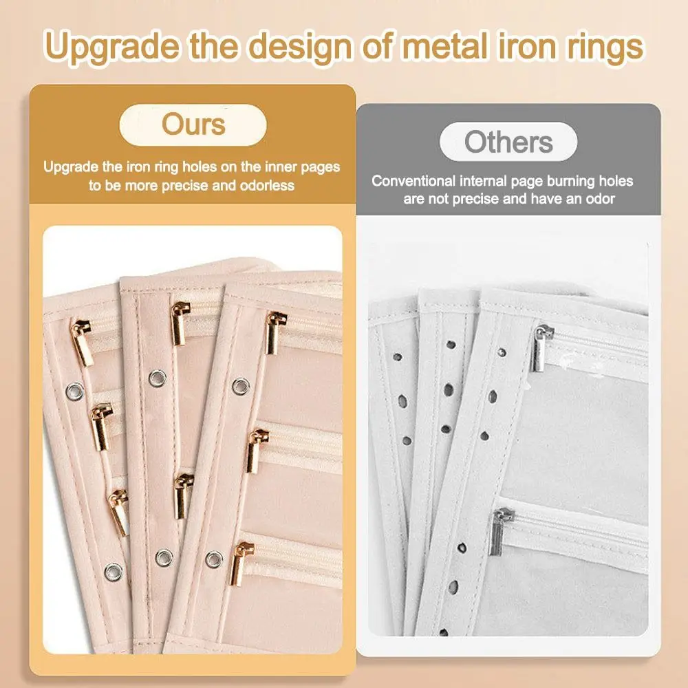 

Книга-органайзер для украшений с узором в виде бабочек, антиокислительная, на молнии, с прозрачными карманами, многослойная сетчатая система хранения