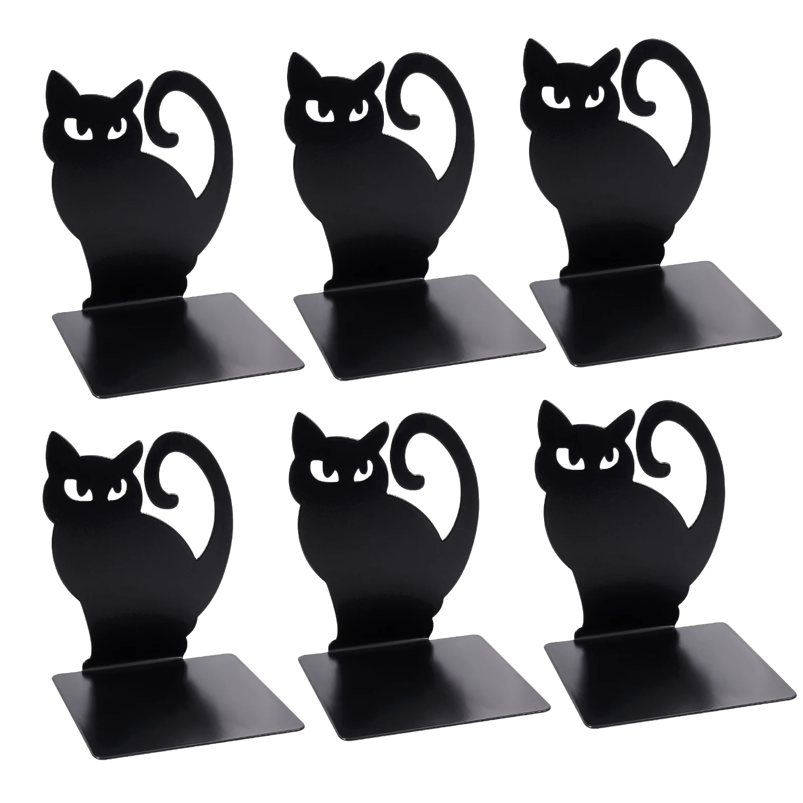 Imagem -03 - Black Cat Heavy Book Stand Book Rack Bookends Ferro Prateleira Organizador Home Desk Papelaria