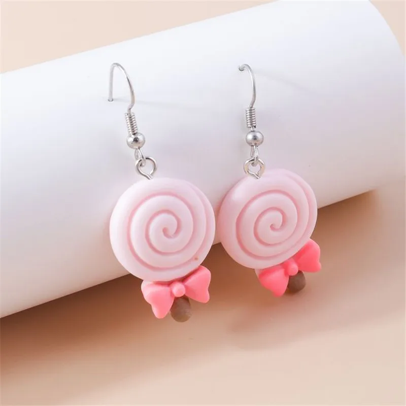 Aihua 30 Farben süße süße Lutscher-Ohrringe aus Kunstharz für Frauen, lustige Simulation, Lebensmittel, Süßigkeiten, Lutscher-Ohrringe, Schmuck, Geschenke – Detail 40