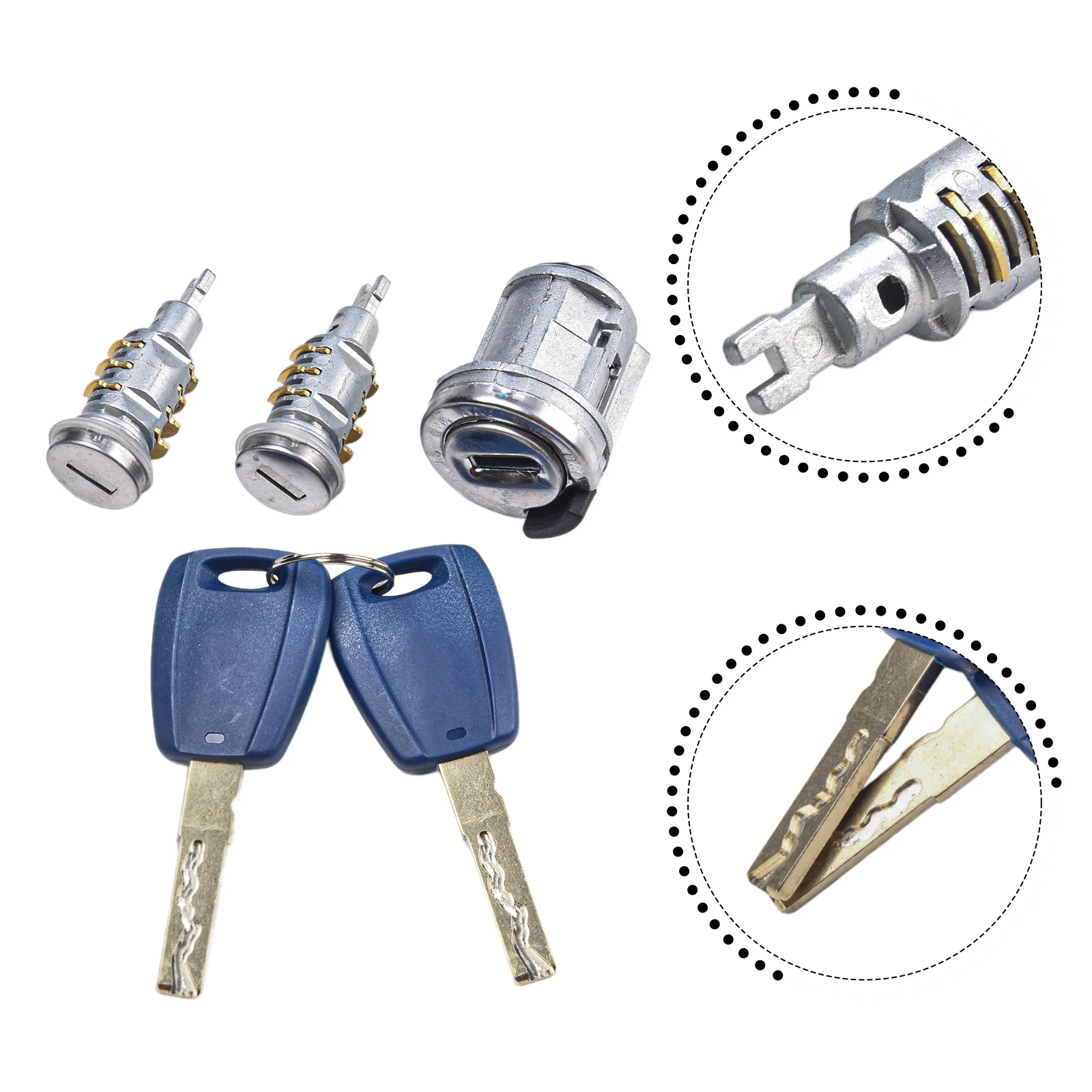 Lock Cylinder Key Door Lock Spare Parts 1pc Accessories For Doblo 2010-2022 For Vauxhall for combo D  Lock Cylinder