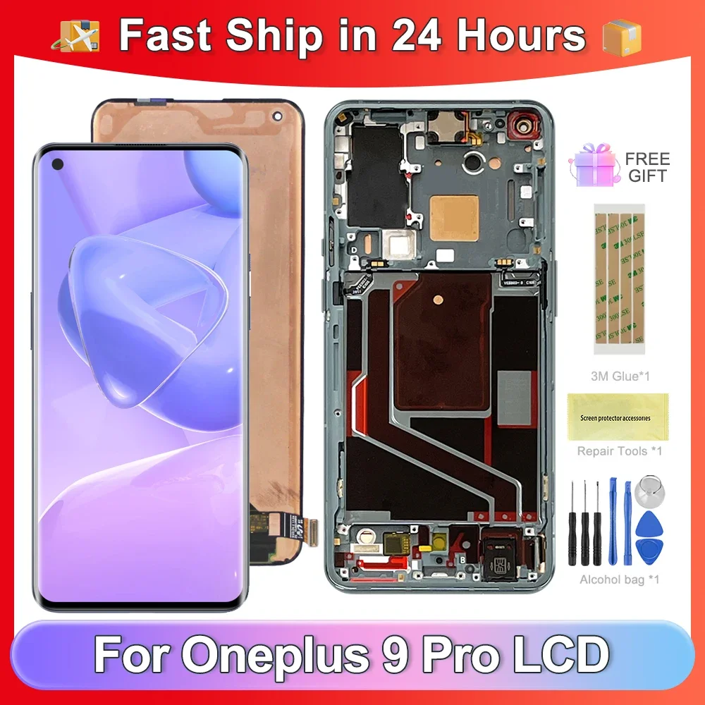 For  1+9Pro 6.7\'\'For OnePlus 9 Pro LE2121 LE2125 LE2123 LE2120 LCD Display Touch Screen Digitizer Assembly Replacement