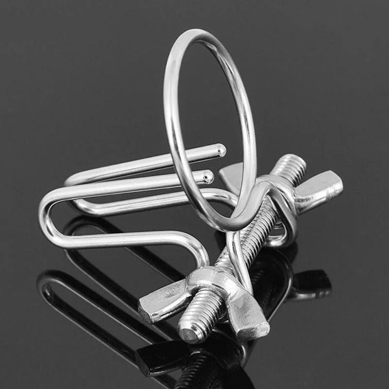 Male Horse Eye Urethra Expander with Elastic Clamp Urethral Locking Ring Glans Rod Penis Plug Urethral Dilators