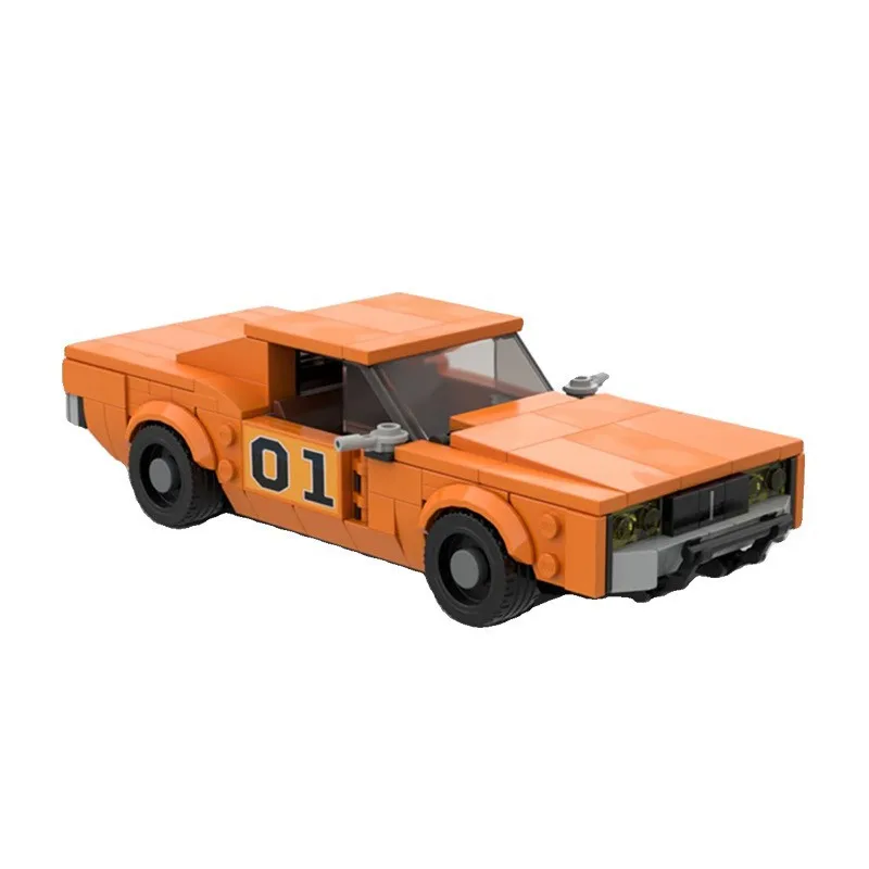 New Hot MOC Dodges The Epic Car General Lee Model Speed Champions Building Blocks Technology Bricks DIY Assembly Kids Toys Gift