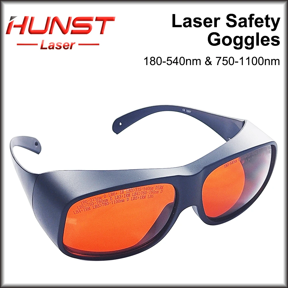 Imagem -03 - Hunst 355 & 532nm & 1064nm Óculos de Proteção Óculos de Proteção do Laser Proteção para Fibra e uv & Verde Óculos de Segurança do Laser.