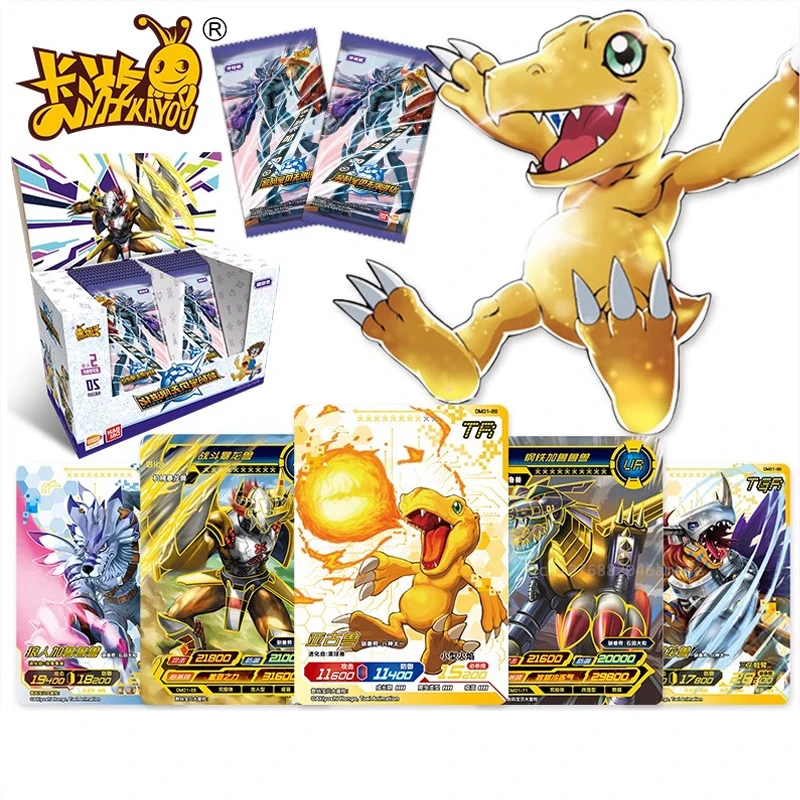 Kayou Cards Digital Monster Digimon Collection Card Adventure Trading Card Legendary Tyrannosaurus Rex Anime Peripheral Toy Gift