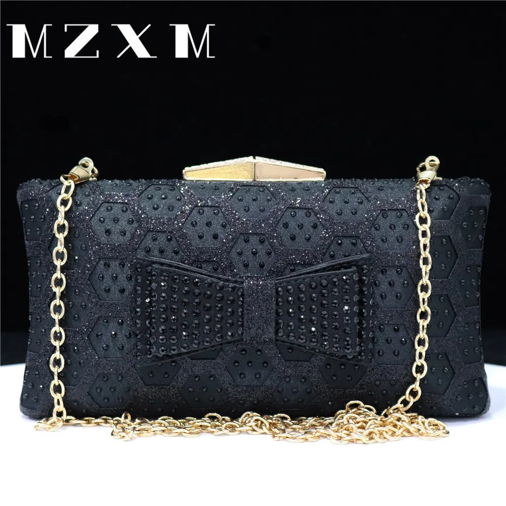 

Bowknot Honeycomb Sticker Diamond Design Evening Dress Bag Women's Handbag Wedding Party Women's Wallet Wholesale