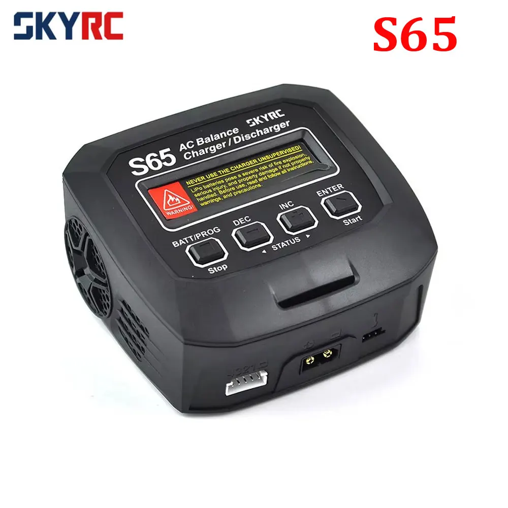 

SKYRC S65 AC Balance Charger 10W Discharger XT60 Connector 65W 6A Smart Charger for LiPo/LiFe/Lilon/NiMH/NiCd/PB/LiHV VS B6 S60