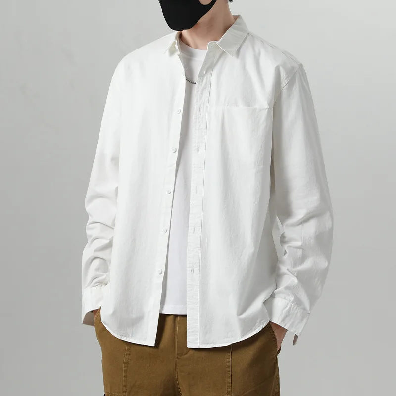 

Мужская повседневная базовая рубашка Cleanfit с длинным рукавом, приталенного кроя, из искусственной кожи, не требующая глажки, осень 2024