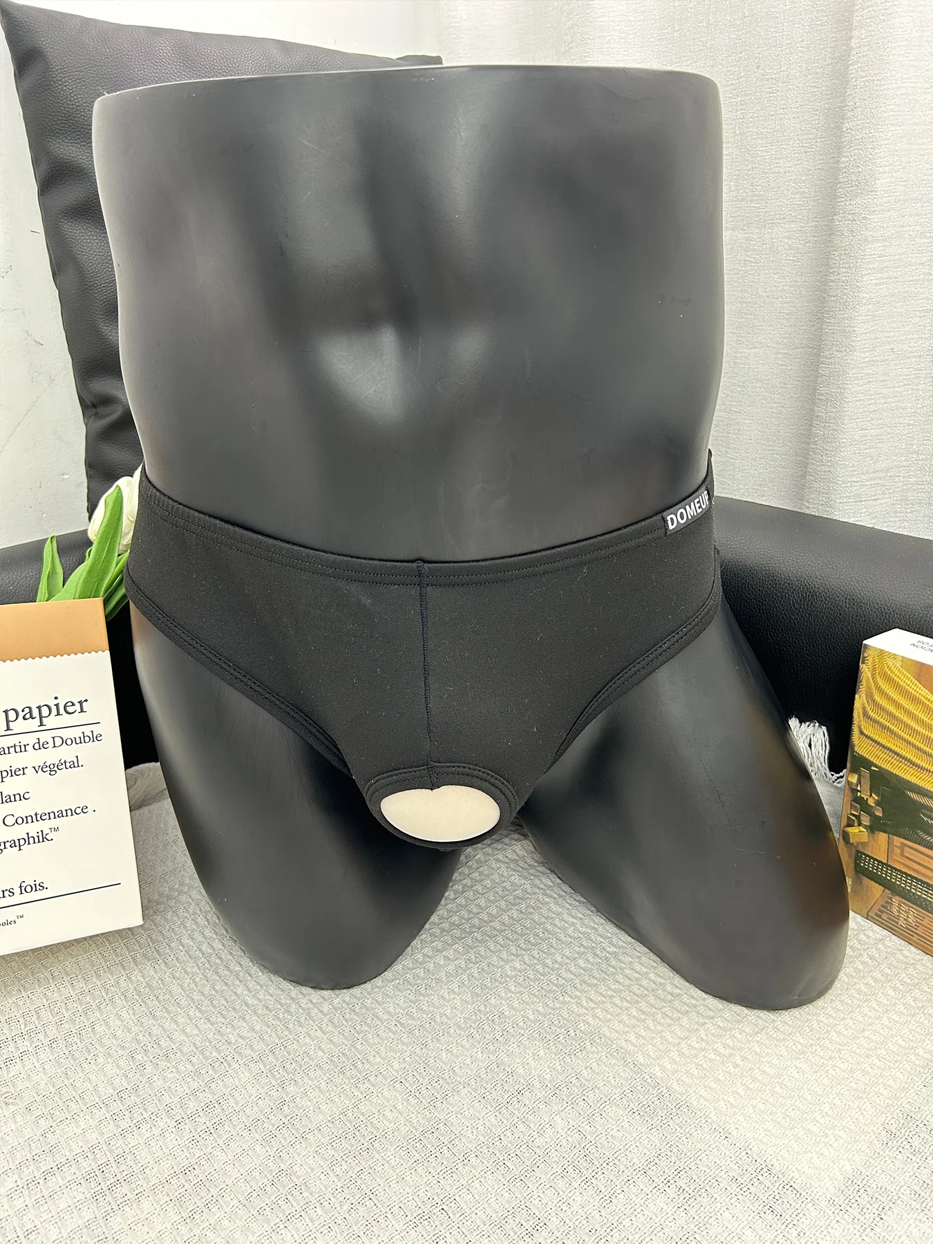 3Pcs Mixed Colors Sexy Men's Underwear Stylish Hollowed Out Hole Briefs with Breathable Design Sports Bikini Thong Triangle Pant